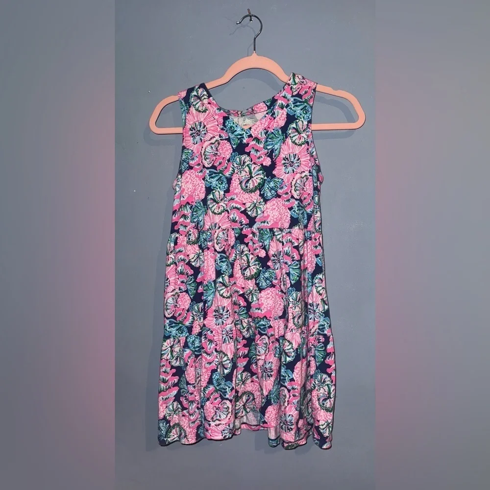 Lilly Pulitzer Pink and Blue Floral Kids Dress